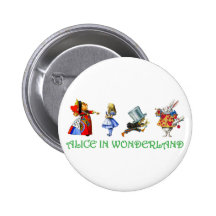 ALICE IM WUNDERLAND U. FREUNDE ANSTECKNADELBUTTON
