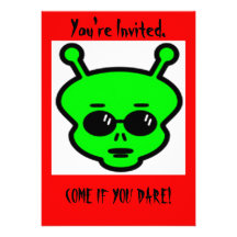 Alien-Halloween-Einladung