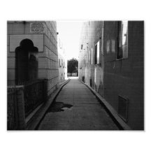 Allée noire et blanche photo d’art