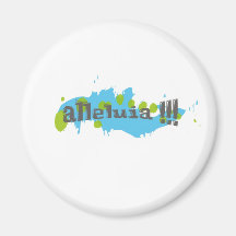 Alléluia ! ! ! Bleues-vertes de taches de sur de G Magnets Pour Réfrigérateur