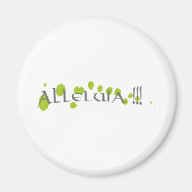Alléluia ! ! ! Vertes de taches de Gris Magnets Pour Réfrigérateur