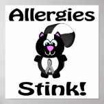 Allergie-Gestank-Stinktier-Bewusstseins-Entwurf Plakate