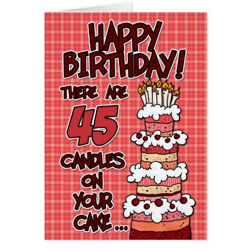 Alles Gute zum Geburtstag 45 Jahre alt Grußkarte Zazzle