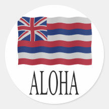 Aloha + Hawaiian flag Sticker