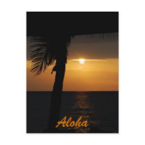 Aloha hawaiische Sonnenuntergang-Karten