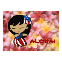 Aloha invitations hawaïennes de Plumeria de miels