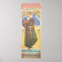 Alphonse Mucha. Hamlet, 1899 Plakat