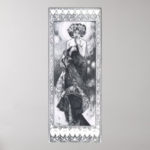 Alphonse Mucha. La Lune/Mond 1902 Plakatdrucke