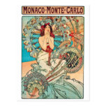 Alphonse Mucha Monaco, Monte Carlo, 1897 Carte Postale