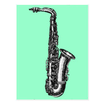 Alt-Saxophon Postkarten