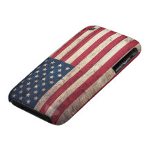 Alte hölzerne amerikanische Flagge iPhone 3 Case-Mate Hüllen