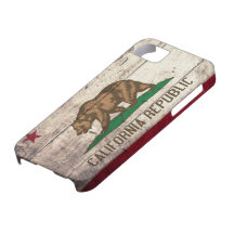 Alte hölzerne Kalifornien-Flagge iPhone 5 Etui