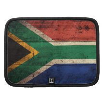 Alte hölzerne Südafrika-Flagge Planer