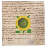 Alte italienische Sonnenblume-Servietten