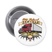 Alte Schul-LKW-Fahrer Button