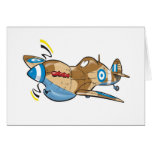 alter hellenischer Luftwaffe Spitfire Grußkarte