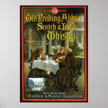 Alter Leseabtei-Whisky Posterdruck
