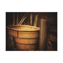 Alter Washtub Leinwand Druck
