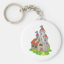 Altes mittelalterliches Schloss Schlüsselanhänger
