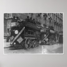 ALTES Pferd gezeichnete doppelter Decker-Busse Lon Plakate