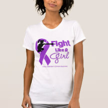 Alzheimers Krankheits-Kampf wie ein Mädchen klopfe T-shirt