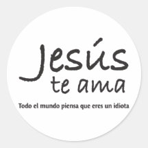 Ama de te de Jesús Autocollants Ronds