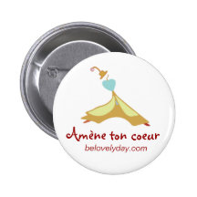 Amenene Tonne coeur Frau Anstecknadelbuttons
