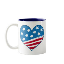 Amerikanischer Herz-Flaggenbecher