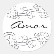 Amor Runder Aufkleber