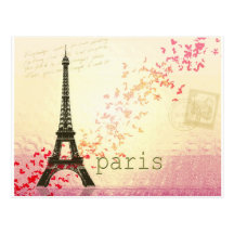 Amour à Paris Carte Postale
