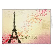 Amour à Paris Cartes De Vœux