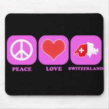 Amour Suisse de paix Tapis De Souris