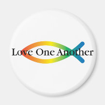 Amour un un autre aimant de poissons d'arc-en-ciel