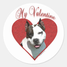 AmStaff mon Valentine - autocollant