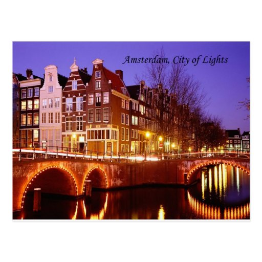 Amsterdam, Stadt der Lichter (durch St.K.) Postkarten
