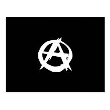 Anarchist, politische Flagge Kolumbiens Postkarte