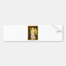 Ange avec l'harpe et les ailes d'or adhésifs pour voiture