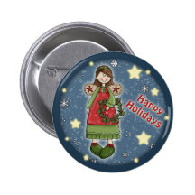 Ange mignon de Noël avec la guirlande Pin's