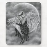 Ange pleurant Mousepad de lune Tapis De Souris