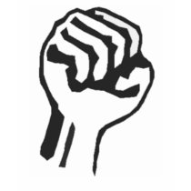 Angehobene Faust des Protest-T-Shirts