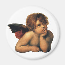 Anges de Sistine Madonna par Raphael Sanzio Aimant