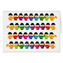 Angriff der Regenbogen-Geisha-Puppen Grußkarten