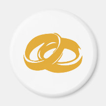 Anneaux de mariage magnets pour réfrigérateur