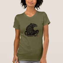 Année de coupe de papier chinois du tigre t-shirt
