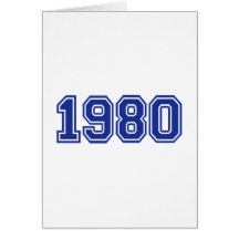 Anniversaire 1980 cartes
