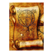 Anniversaire antique de rouleau de carte de trésor invitations