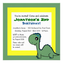Anniversaire de enfant mignon de thème de dinosaur bristol personnalisé