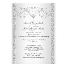 Anniversaire de noces d'argent celtique floral cartons d'invitation