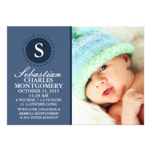 Annonces de naissance de photo de la livraison spé carton d'invitation
