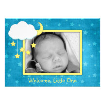 Annonces mobiles de naissance de nuage invitations